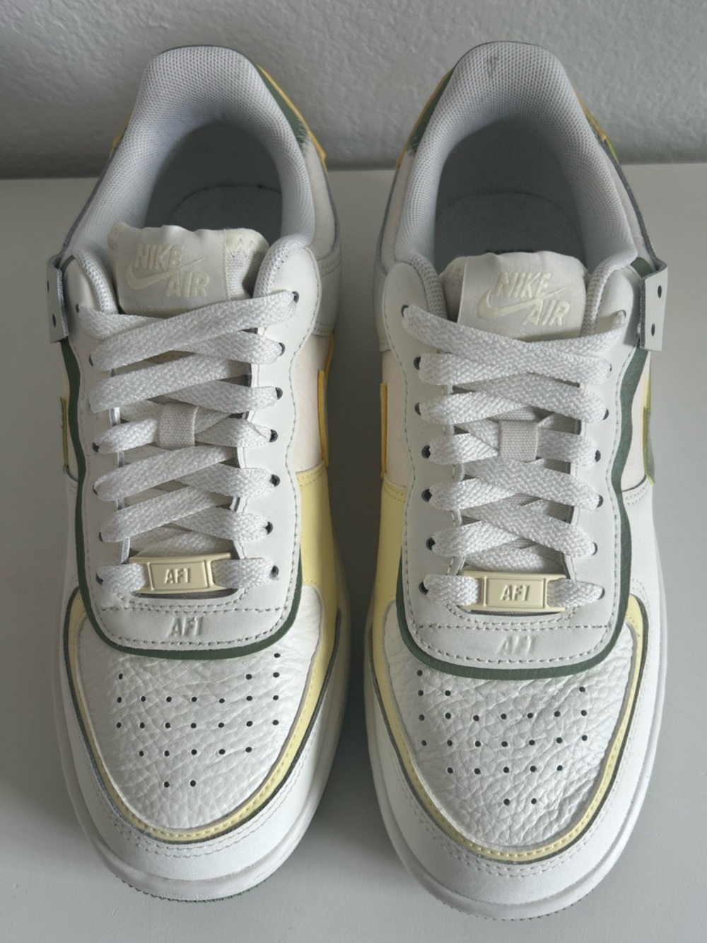 Nike Air Force 1 Shadow, Yellow and Green, Women’s Size 7.5